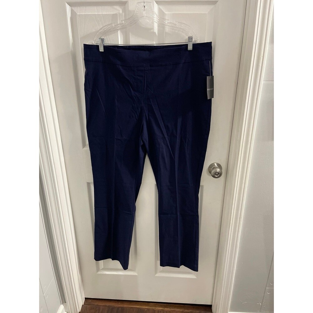 Rekucci Ease Into Comfort Straight Leg Pants Navy Size 22 New With Tag